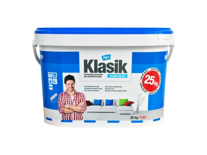 Het Klasik Lélegző Beltéri Falfesték Projekt/Ovál/25.00 Kg