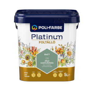 Poli-Farbe Platinum Foltálló beltéri falfesték – Zöld Kagylóvirág Z20 – 5 L