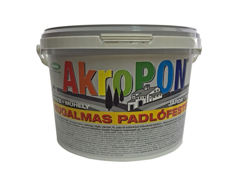 Akropon Flex. Padlófesték Fekete 4.00 L