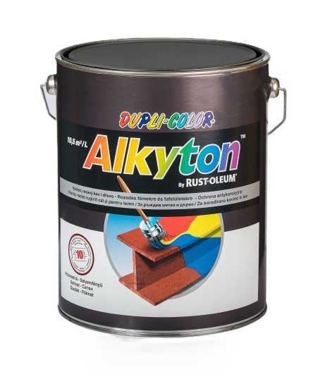 Alkyton SF fedő- és alapozó – Fekete – RAL 9005 – 5 L