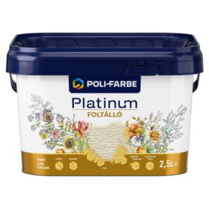 Poli-Farbe Platinum Foltálló beltéri falfesték – Fehér Iszalag F3 – 2,5 L