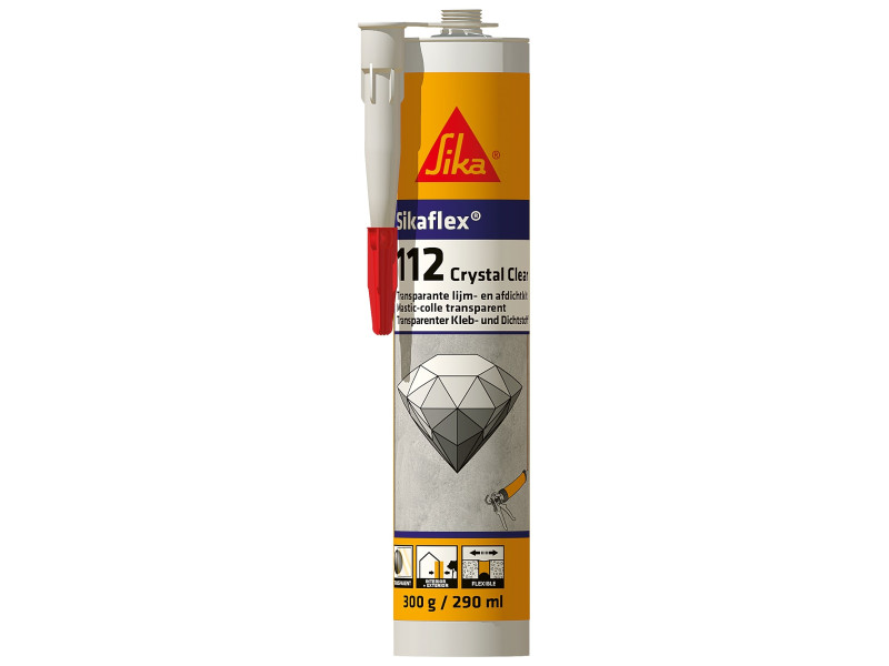 Sikaflex-112 Crystal Clear tömítő-ragasztó – Átlátszó – 290 ml