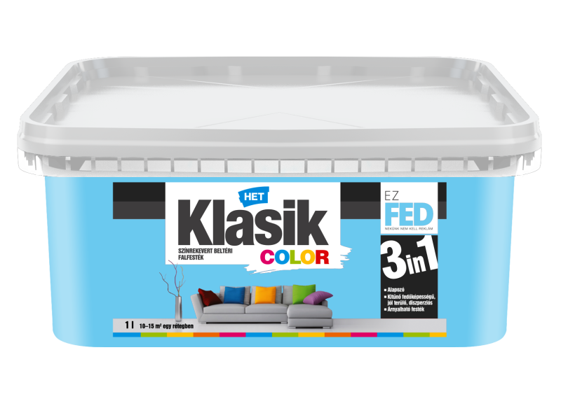 HET Klasik COLOR Azúrkék 0407 – 1 L