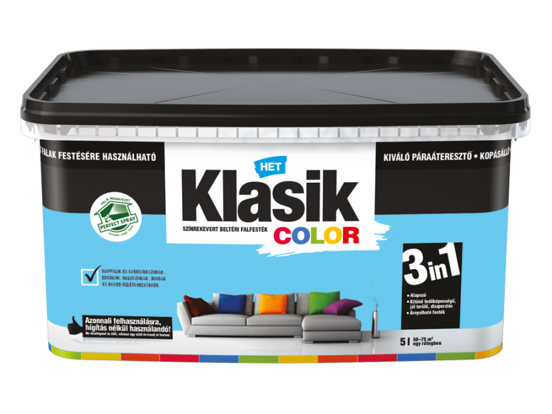 HET Klasik COLOR Azúrkék 0407 – 5 L