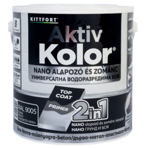Kittfort AktivKolor Nano - Fekete - RAL 9005 - 2,5 L