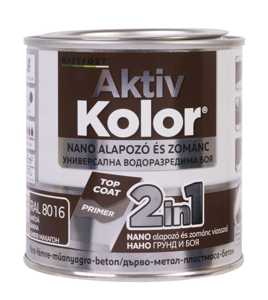 Kittfort AktivKolor Nano - Barna - RAL 8016 - 0,375 L