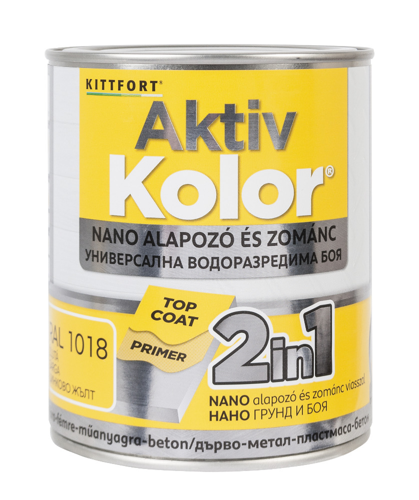 Kittfort AktivKolor Nano - Sárga - RAL 1018 - 0,75 L