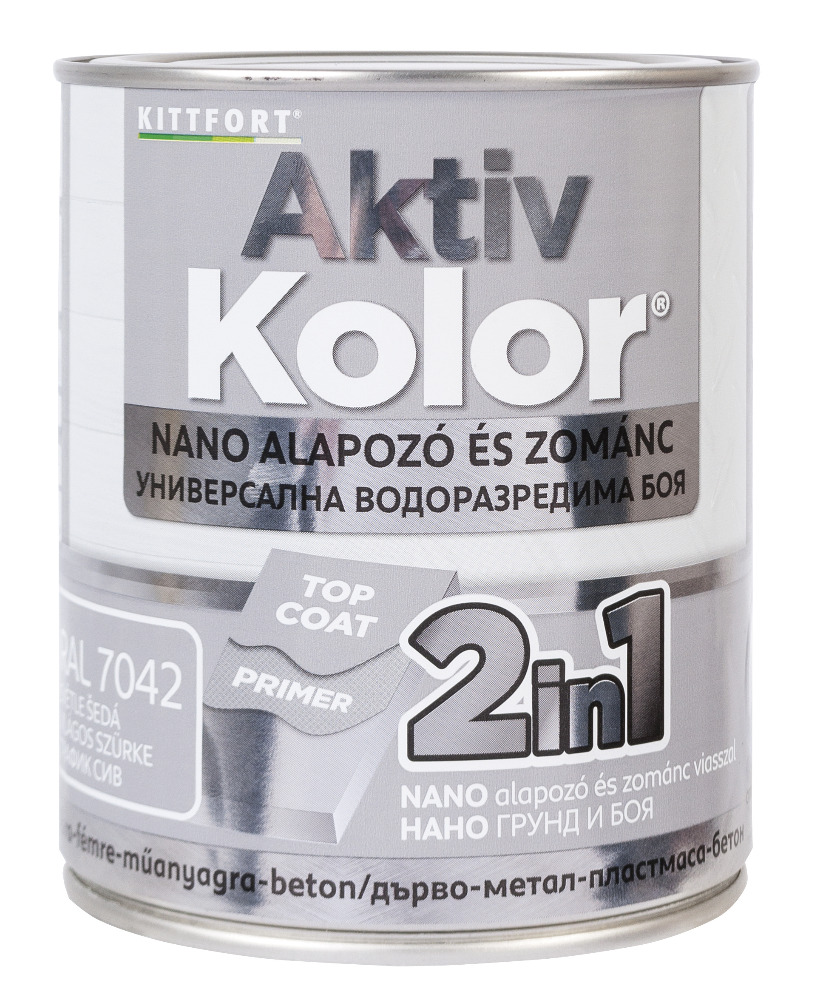 Kittfort AktivKolor Nano - Világosszürke - RAL 7042 - 0,75 L