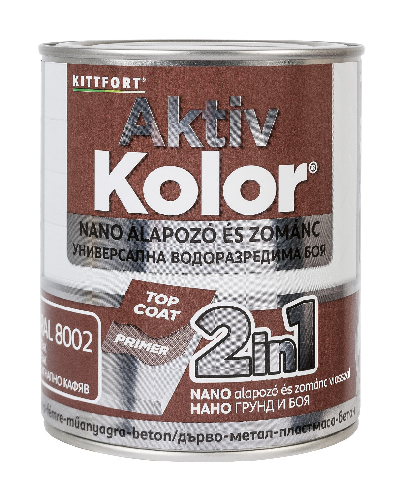 Kittfort AktivKolor Nano - Teak - RAL 8002 - 0,75 L