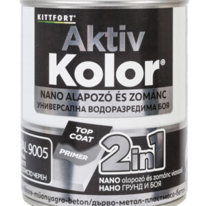 Kittfort AktivKolor Nano - Fekete - RAL 9005 - 0,75 L