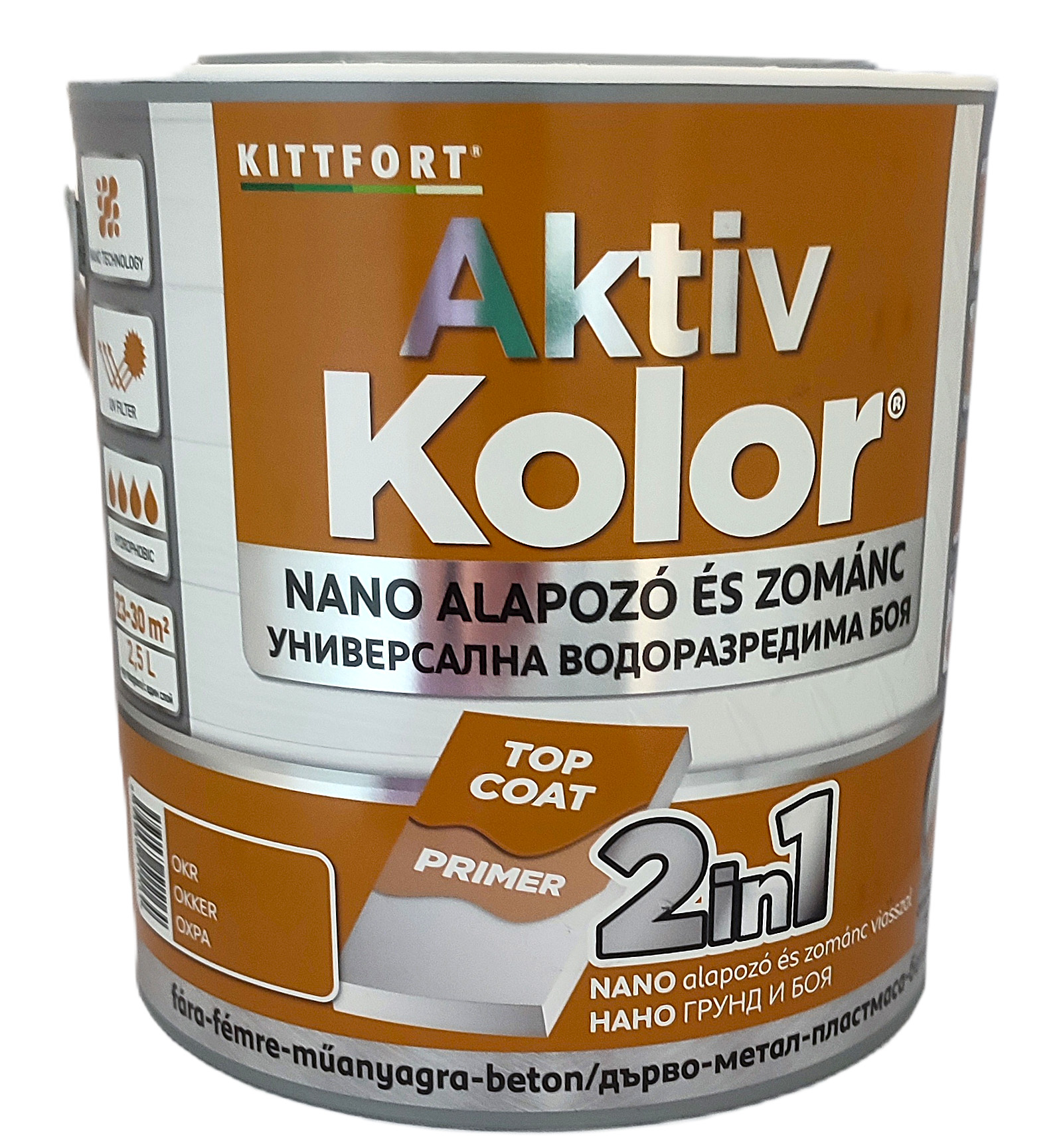 Kittfort AktivKolor Nano - Okker - 2,5 L