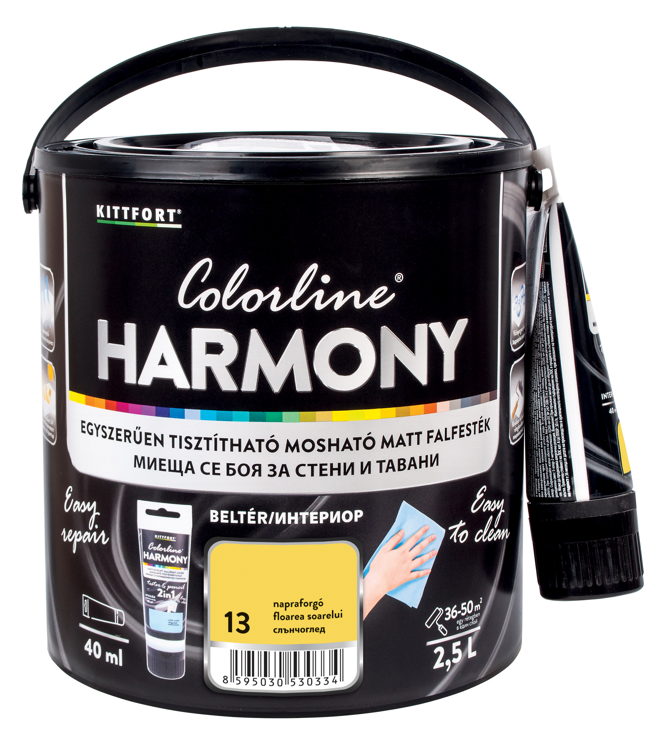 Kittfort Colorline Harmony - Napraforgó 13 - 2,5 L + 40 ml javítófesték