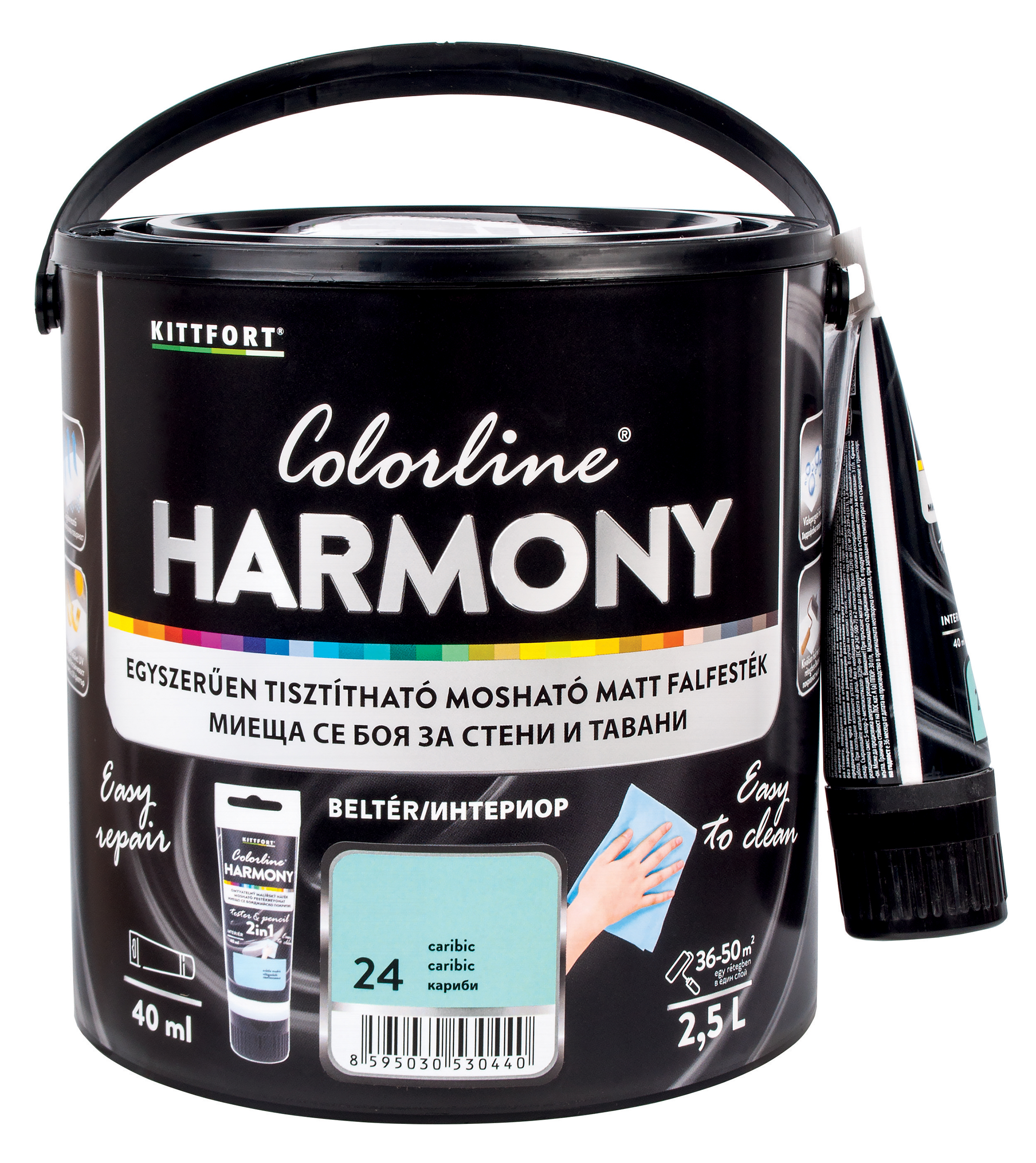 Kittfort Colorline Harmony - Caribic 24 - 2,5 L + 40 ml javítófesték