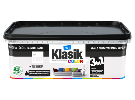 HET Klasik COLOR "lélegző" Falfesték – Fehér 100 – 2,5 L