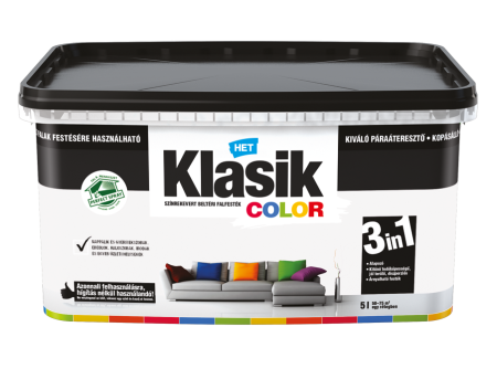 HET Klasik COLOR "lélegző" Falfesték – Fehér 100 – 5 L