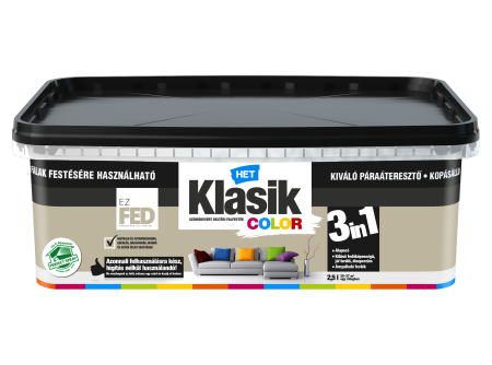 HET Klasik COLOR "lélegző" Falfesték – Mogyorófa 0248 – 2,5 L