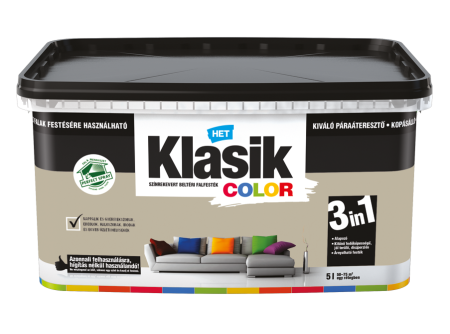 HET Klasik COLOR "lélegző" Falfesték – Mogyorófa 0248 – 5 L