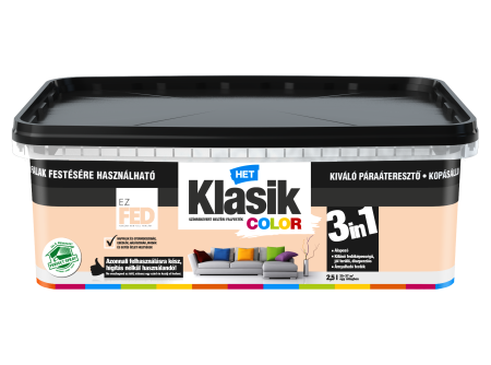 HET Klasik COLOR "lélegző" Falfesték – Muskotály 728 – 2,5 L