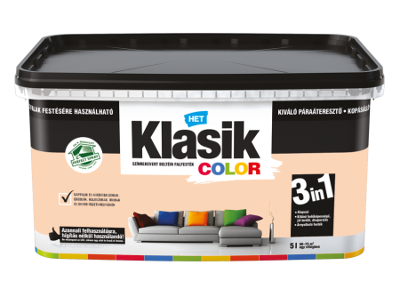 HET Klasik COLOR "lélegző" Falfesték – Muskotály 728 – 5 L