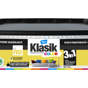 HET Klasik COLOR "lélegző" Falfesték – Napsárga 627 – 2,5 L