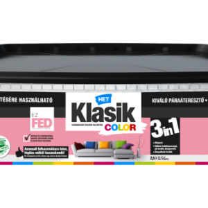 HET Klasik COLOR "lélegző" Falfesték – Rózsaszín 837 – 2,5 L