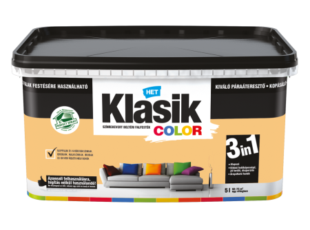 HET Klasik COLOR "lélegző" Falfesték – Topáz sárga 0648 – 5 L
