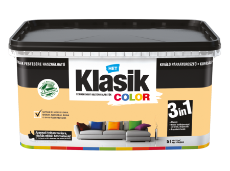 HET Klasik COLOR "lélegző" Falfesték – Toszkán sárga 0638 – 5 L