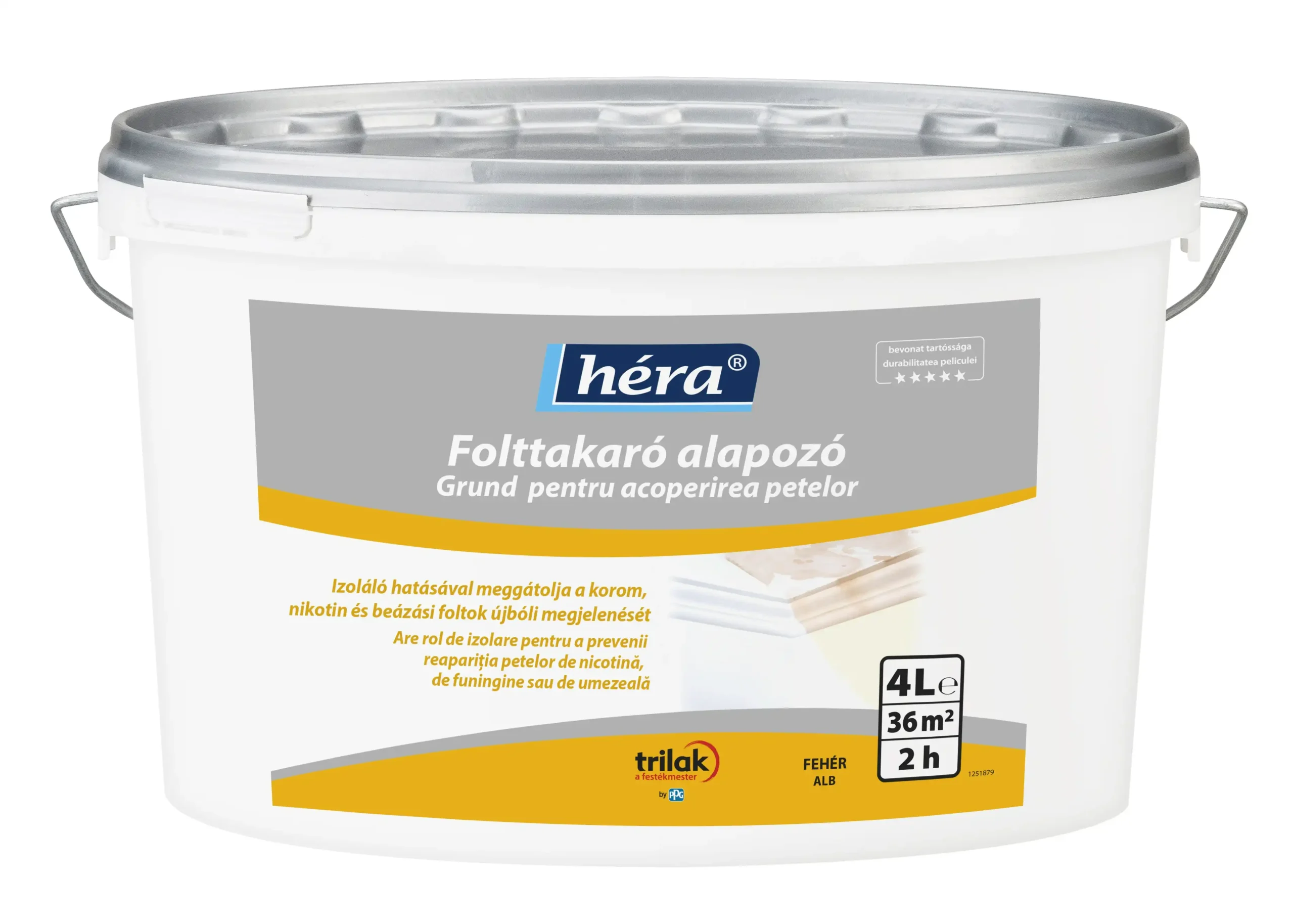 Héra Folttakaró alapozó - Fehér - 4 L