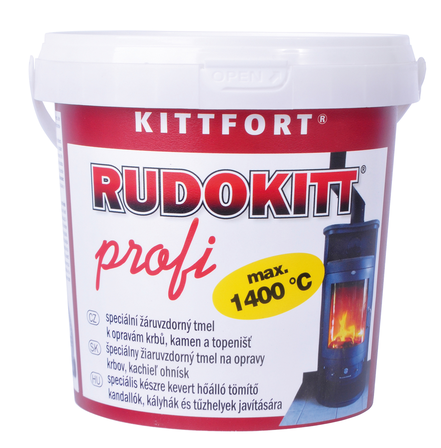 Kittfort Rudokitt Profi hőálló tömítő - 1350 °C - 1,8 kg