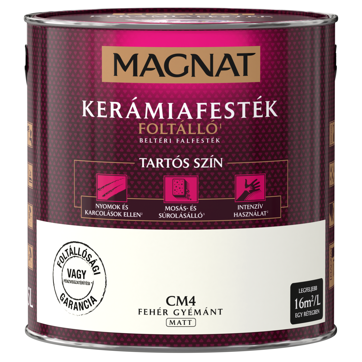 Magnat Ceramic kerámiafesték - Fehér Gyémánt CM4 - 2,5 L