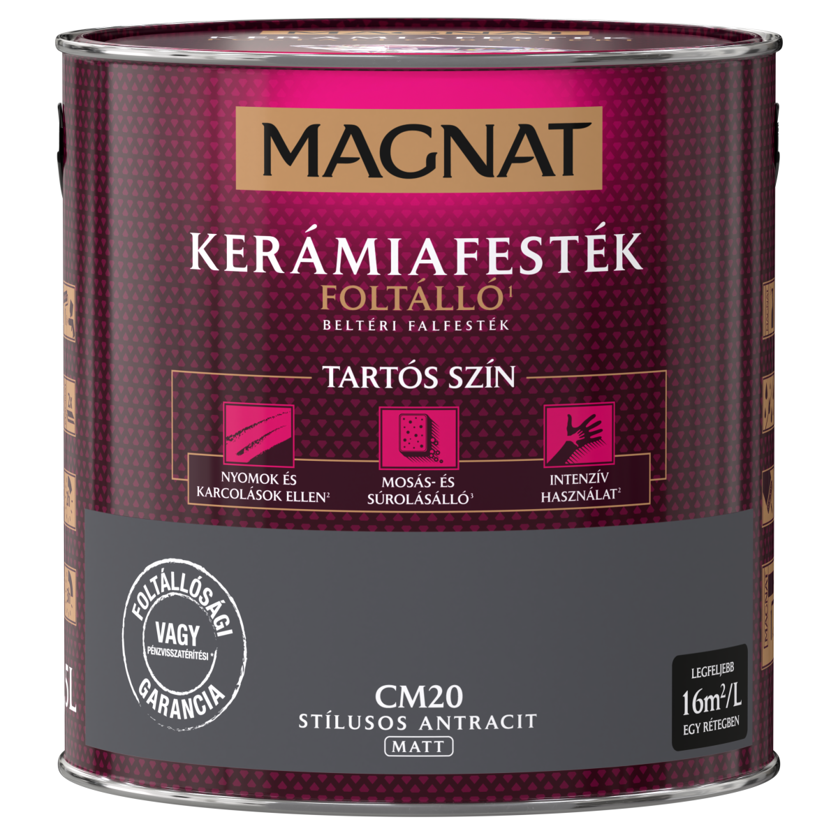 Magnat Ceramic kerámiafesték - Stílusos Antracit CM20 - 2,5 L