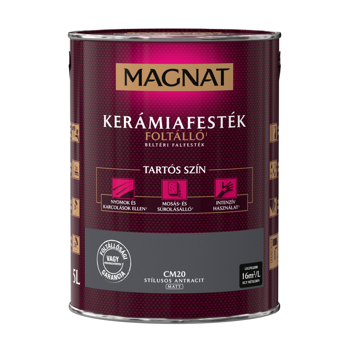 Magnat Ceramic kerámiafesték - Stílusos Antracit CM20 - 5 L