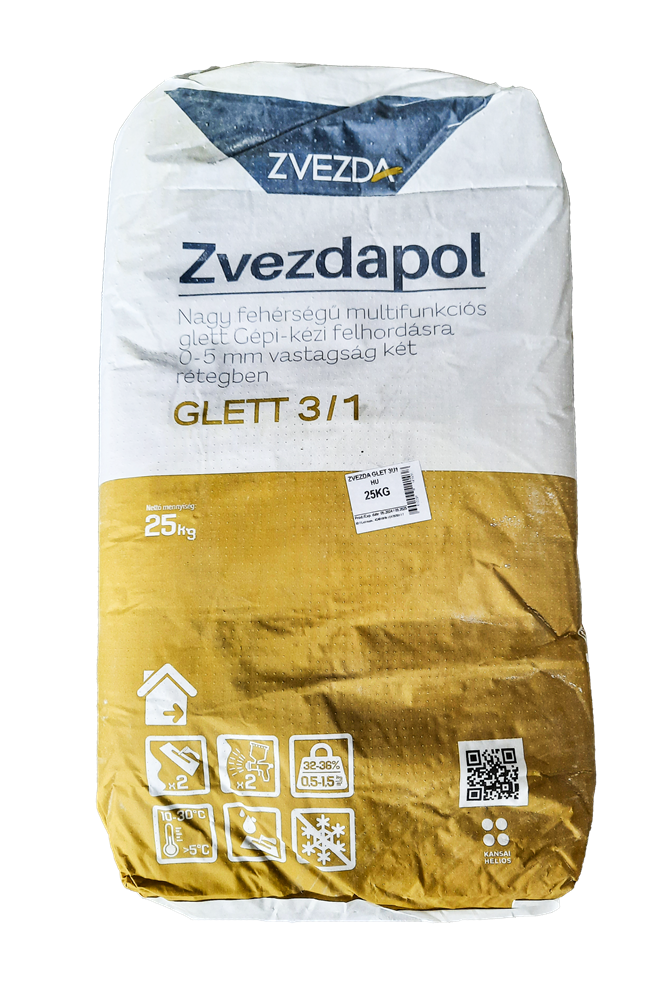 Zvezdapol 3in1 nagy fehérségű beltéri glett - 0-5 mm - 25 kg