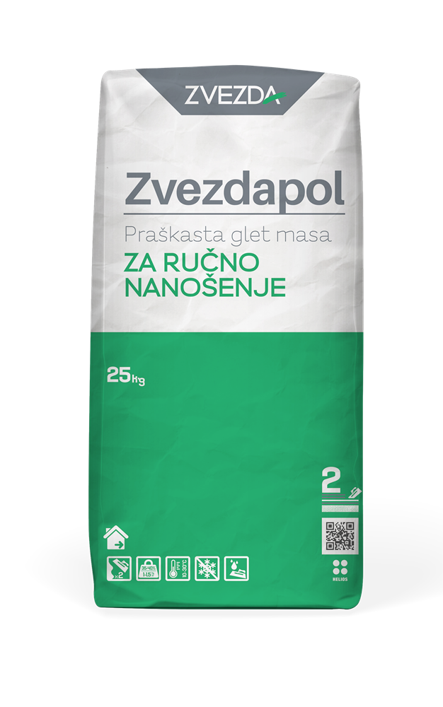 Zvezdapol polimer-mész alapú beltéri glett - 25 kg